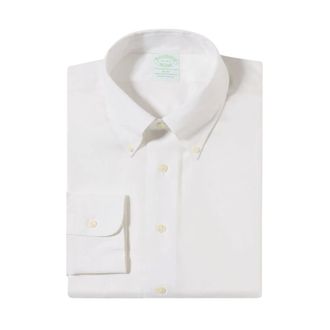 Brooks Brothers Stretch Supima Cotton Non-Iron Pinpoint Oxford Button-Down Shirt - male - Brooks Brothers - Formal Shirts - White - XS - Shirts