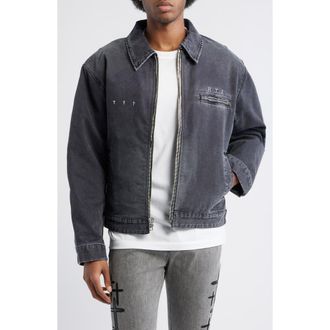 Rta Easton Denim Workwear Jacket in Vintage Black at Nordstrom, Size X-Small