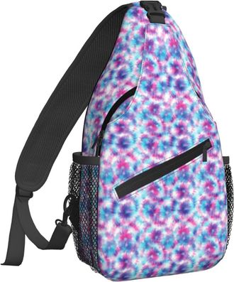 Generic Tie Dye Crossbody Bag With Zipper Cross Body Bag Trendy Crossbody Bags For Traveling Outdoors Men