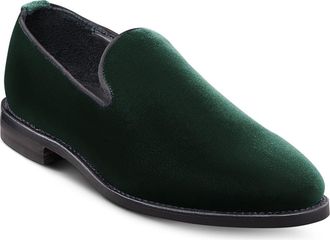 Allen Edmonds Robinson Smoking Slipper in Green Velvet at Nordstrom, Size 11.5