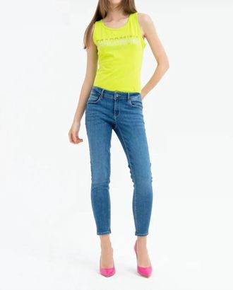Fracomina Bella6 Perfect Shape Skinny Jean In Medium Stone