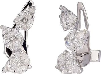 Zydo 18kt witgouden oorringen met diamant - Zilver