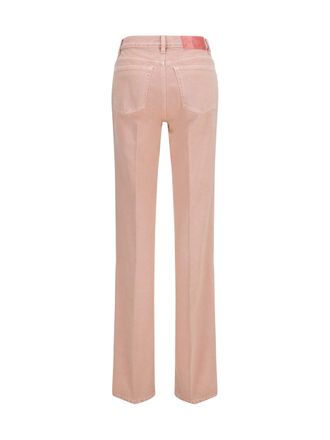Chlo&eacute; Straight-Leg Denim Jeans - Pink