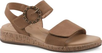 White Mountain Bonique Corck Wedge Sandal in Tan/Nubuck at Nordstrom Rack, Size 7.5