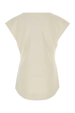 Entire studios Unisex Sand Stretch Polyester Blend Deep Vee Tank Top Fondant Maglie