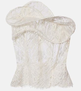 Magda Butrym Cotton-blend lace top