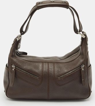 Tod's Tods Dark Brown Leather Micky Hobo