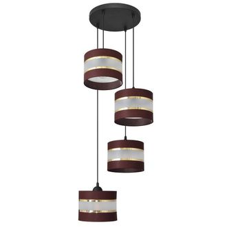 Netlighting Helen Cluster Pendant Ceiling Light Brown Gold Black 35cm