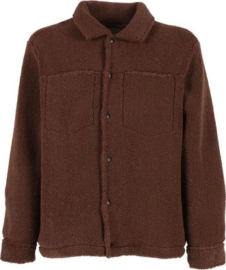 Ballantyne teddy-cloth button-fastening jacket - Brown
