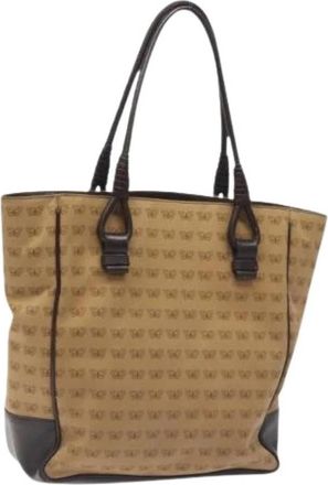 Bottega Veneta Pre-owned Vintage Tote Bag - Dames - Vintage Shopper - Beige - ONE Size - Leer - Vintage