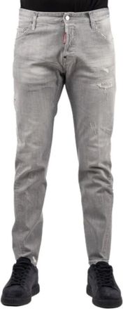 Dsquared2 Slim Twist Jeans - Heren - Jeans - Grijs - Maat: S Katoen