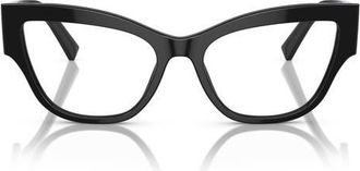 Dolce & Gabbana 55mm Cat Eye Optical Glasses in Black at Nordstrom