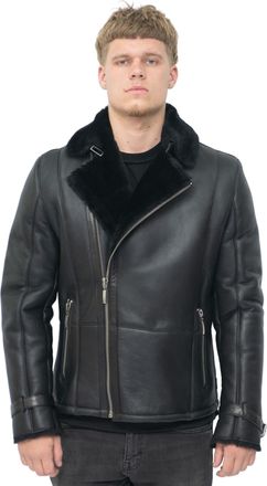 Infinity Leather Mens Double Breasted Sheepskin Leather Biker Jacket-Heathfield