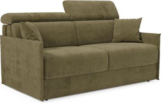 Divani.Store Miryam Sof&aacute; Cama Con Reposacabezas Reclinables En Suave Tejido Antimanchas T31 149 Cm Verde