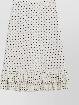 Valentino skirt polka dot ruffled hem