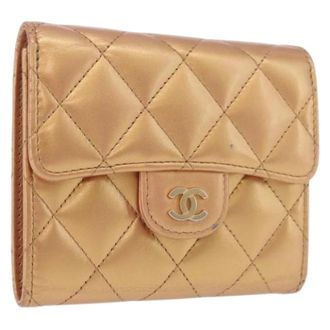 Chanel Pre-owned Vintage Portemonnee - Dames - Pre-owned - Geel - Maat: ONE Size Leer