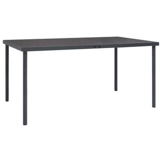 vidaXL Mesa De Comedor De Jard&iacute;n Acero Gris Antracita 150x90x74 Cm Vidaxl