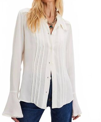 Free People Melrose Button-Down Top In Whisper White