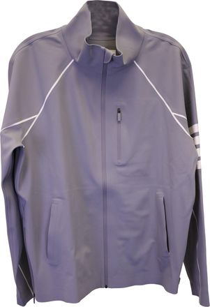 Thom Browne 4-Bar Compression Zip Jacket in Grey Polyamide