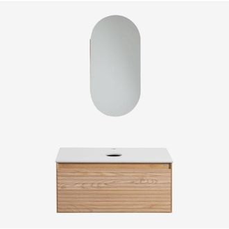 Sklum Sklum - Conjunto De Mueble De Ba&ntilde;o En Madera De Fresno Tedrik