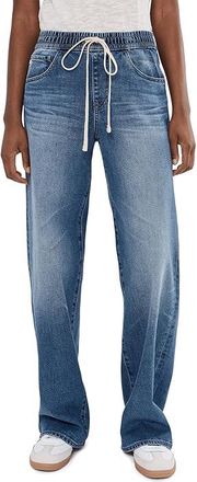AG - Adriano Goldschmied Adria Cinched Low Rise Wide Leg Womens Jeans Copenhagen : SM 32, Cotton/Denim/Elastane