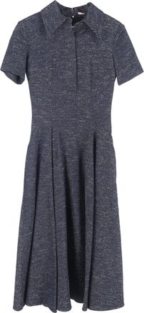 Emilia Wickstead Jody Belted Denim Midi Shirt Dress in Blue Cotton