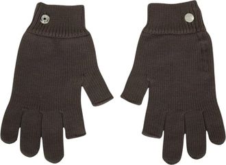 Rick Owens Accessoires, Dames, Bruin, ONE Size, Wol, Touchscreen Handschoenen