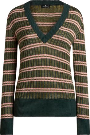 Etro Maglione con scollo a V - Verde
