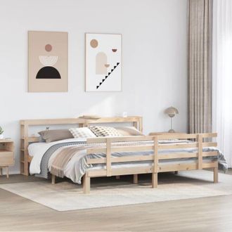 vidaXL Vidaxl - Estructura De Cama Con Cabecero Madera Maciza De Pino 200x200cm