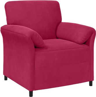 vidaXL Sof&aacute; De Una Plaza Rojo Vino 88 X 83 X 95 Cm Terciopelo Vidaxl