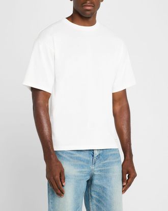 Saint Laurent Black Cotton Short Sleeve T-shirt With Galaxy Saint Laurent Black Cotton Short Sleeve T-shirt With Galaxy