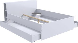 Weber Industries Cama con cajones y almacenaje, 140x190 cm, blanca