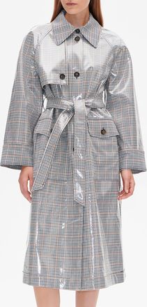 Baum Und Pferdgarten Baum Und Pferdgarten Womens Dorothy Trench Coat in Grey - Size 10 UK