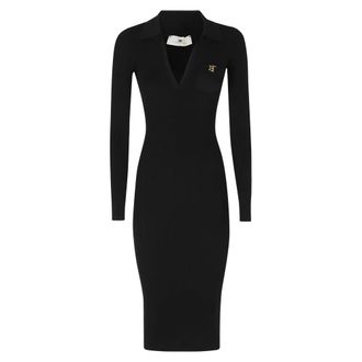 Elisabetta Franchi Knitted Kleedjes - Dames - Kleedjes - Zwart - S - Kleedjes