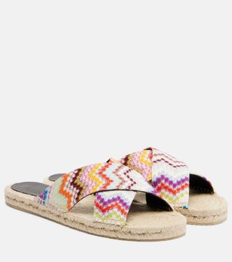 Missoni Harlow Zigzag lam&eacute; espadrille sandals