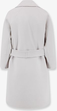 Max Mara Womens Coat Arona Pure Virgin Wool White