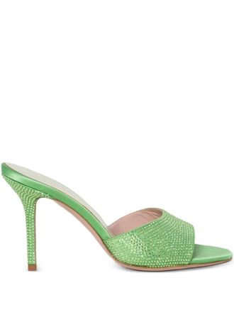 Gedebe Gigi crystal-embellished gigi heeled mules - Groen