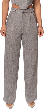 JLUXLABEL Herringbone Tweed Pants in Grey at Nordstrom, Size X-Small