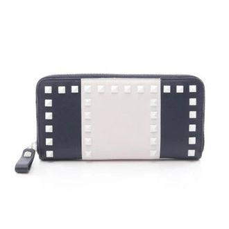 Valentino Pre-owned Wallets, female, Blue, Size: ONE SIZE Pre-owned Rockstud Leather Long Wallet