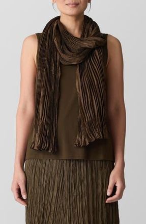 Eileen Fisher Whisper Crushed Silk Scarf in Brnch at Nordstrom Rack