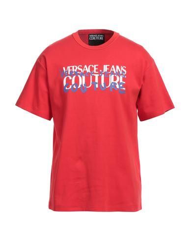 【送料&関税込】Versace medusa Red Viscose T-shirt Versace Red and White Embroidered Logo T-Shirt – I MISS YOU