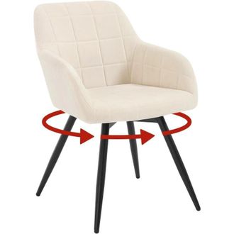 Woltu 1x Sill&oacute;n Giratorio Moderno Tapizado, Silla De Escritorio De Oficina, Terciopelo, Beige - Woltu