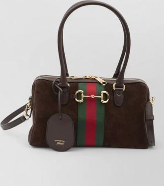 Gucci medium bowling shoulder bag web stripe