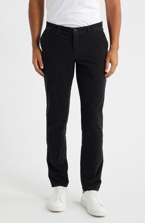 Brax Fabio Flat Front Stretch Corduroy Pants in Anthracite at Nordstrom, Size 31 X 32