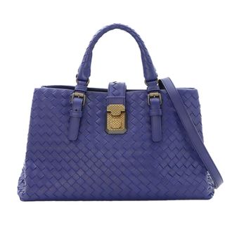 Bottega Veneta Purple Intrecciato Handbag Tote Bag (Pre-Owned)