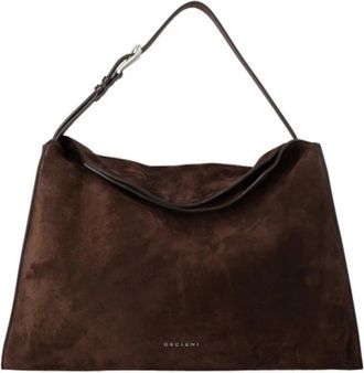 Orciani Tassen, Dames, Bruin, ONE Size, Leer, Trinity Peach Large