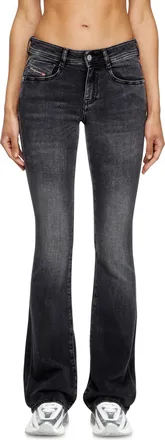 Diesel Bootcut Jeans Low Waist 1969 D-Ebbey, Black/Dark grey, Zip fly