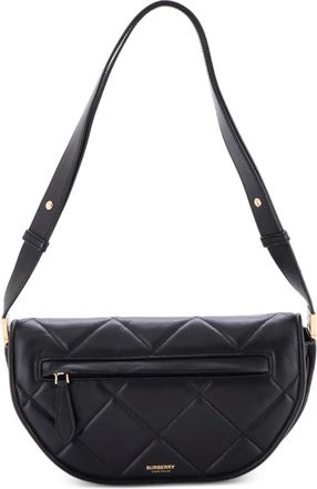 Burberry Olympia Flap Bag Quilted Leather Small shoulder bag - Zwart