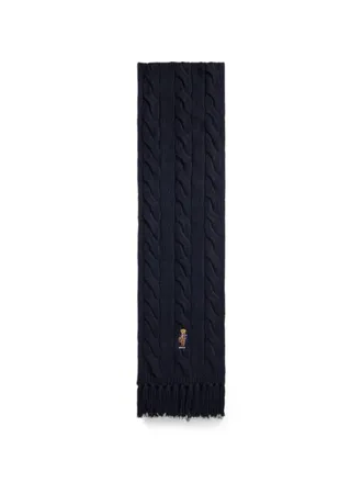 Ralph Lauren Scarf Wool Blend Navy