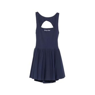 Sporty & Rich Logo-print Pleated Performance Dress